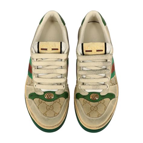 women's screener leather sneaker gucci|gucci gg sneakers women's.